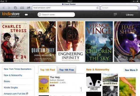 Kindle web app iPad