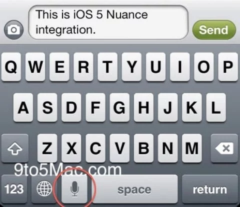 Nuance iOS 5 riconoscimento vocale