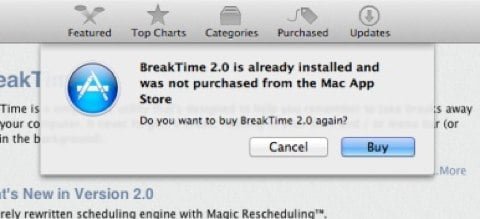 avviso Mac App Store Mac App Store