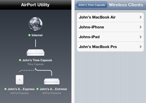 AirPort Utility app AirPort Utility