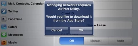 AirPort Utility iOS