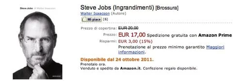 Steve Jobs Amazon biografia di Steve Jobs