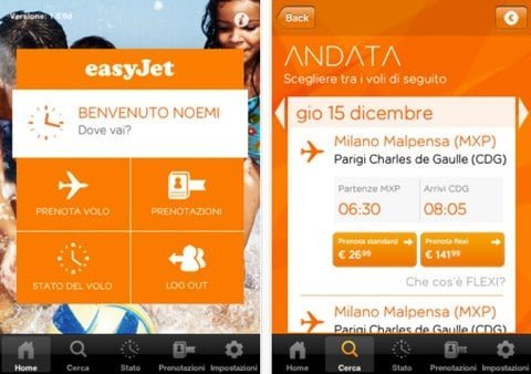 Easyjet app