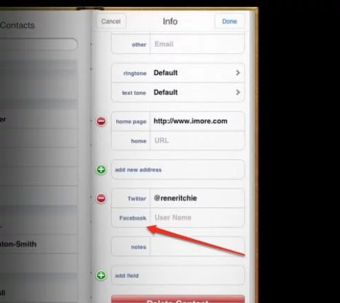 Facebook in iOS 5.1 Facebook