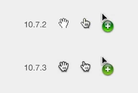 puntatori OS X 10.7.3 manina