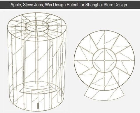 Apple Store: prime immagini del cilindro di cristallo di Shanghai 1 cilindro