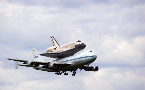 Hitch hiking Space Shuttle