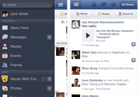 Facebook app