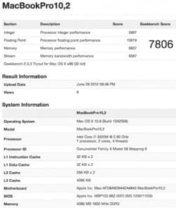 benchmark MacBook Pro 13 Retina