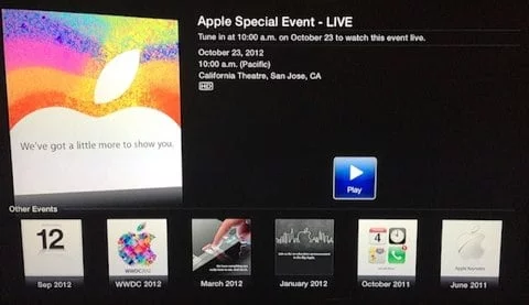 AppleTv evento