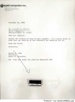 chip firmato Steve Jobs