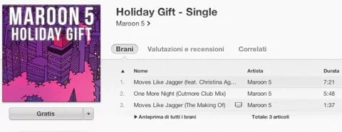 12 giorni di regali: Maroon 5 con Holiday Gift 1 Maroon 5