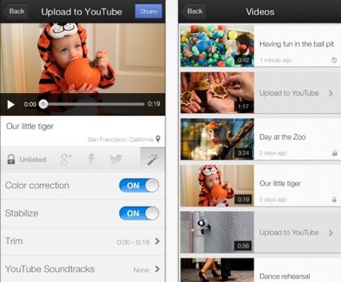 YouTube Capture, l'app di Google per registrare video con l'iPhone 1 YouTube Capture