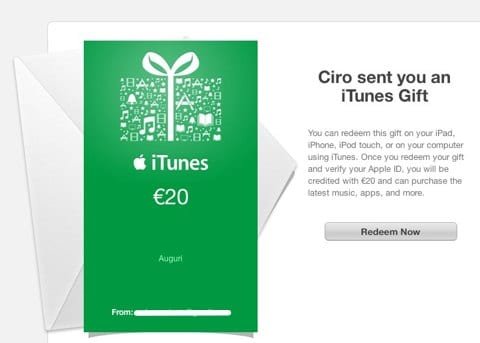iTunes Card virtuali