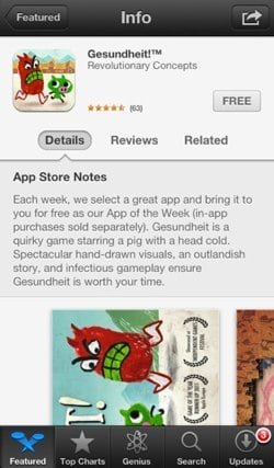 App Store note