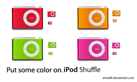 Colored iPod Shuffle by ertai88
