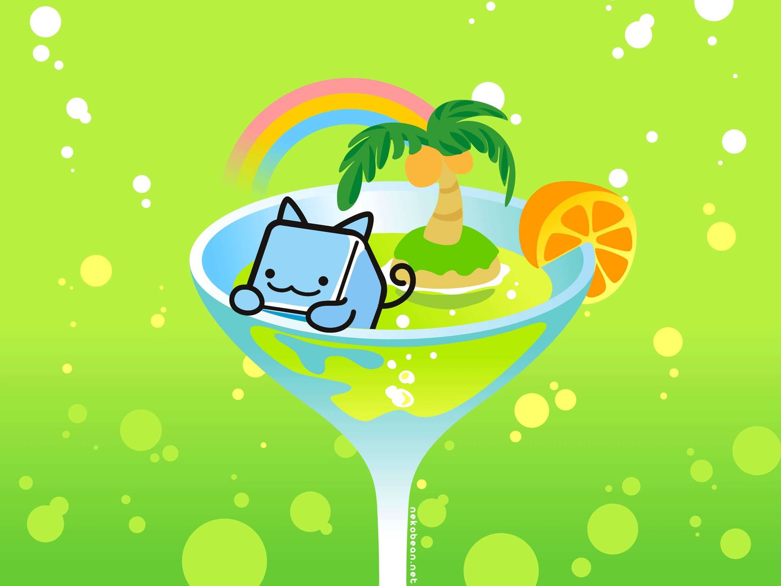 Nekobeanincocktailglass