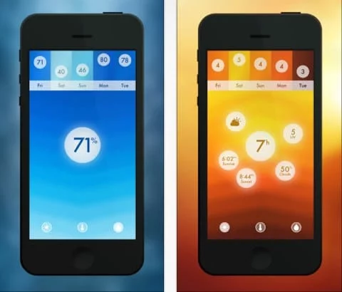 Haze, un'app per consultare il meteo con una grafica minimale 1 Haze