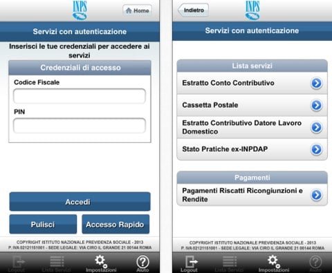 INPS, l'app ufficiale per accedere al proprio conto di previdenza 1 INPS app