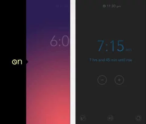 Rise, l'applicazione minimale per gestire gli allarmi nell'iPhone 1 Rise Alarm Clock