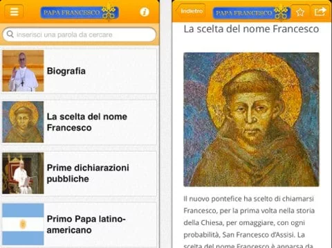 Papa Francesco, l'app sul nuovo Papa 1 Papa Francesco