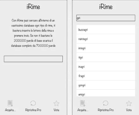iRime, l'app che ti aiuta nello scrivere le poesie 1 iRime