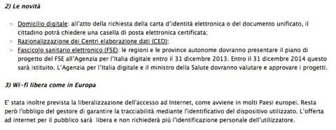 provvedimenti Governo
