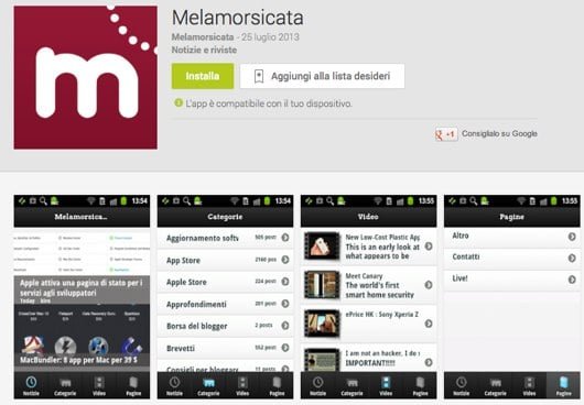 Melamorsicata App Android