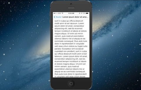 iOS 7 sms lunghi