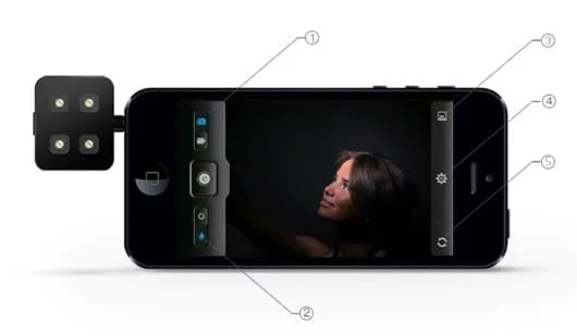 iBlazr, il flash esterno per iPhone con 4 LED 1 iBlazr