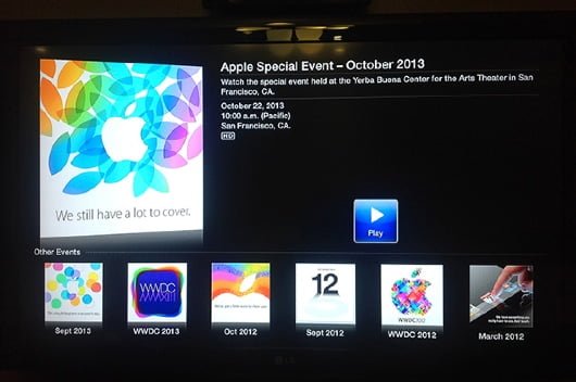 Keynote 22 ottobre AppleTv