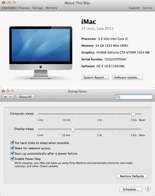 Power Nap iMac