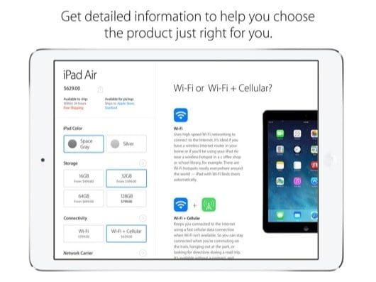 Apple Store app iPad