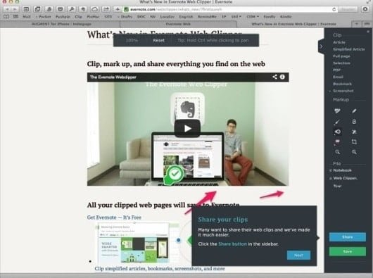 Evernote Safari Extension
