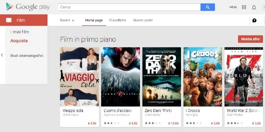 Anche Google si dà alla vendita dei film e al noleggio 1 Google Play film