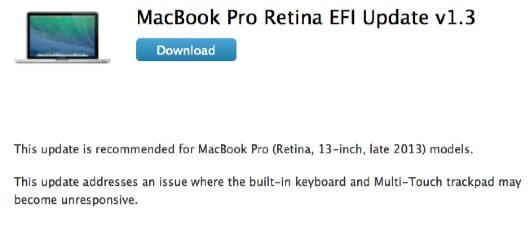 MacBook Pro Retina EFI Update v1.3
