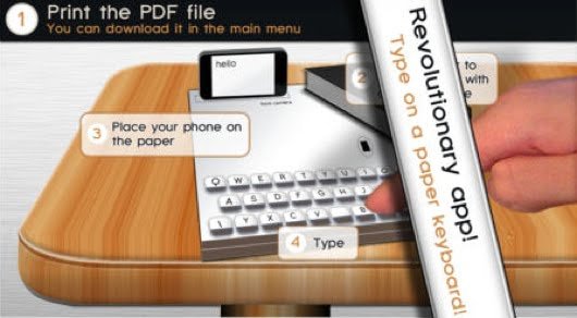 Paper Keyboard, stampa la tastiera e scrivi nell'iPhone mediante la fotocamera 1 Paper Keyboard