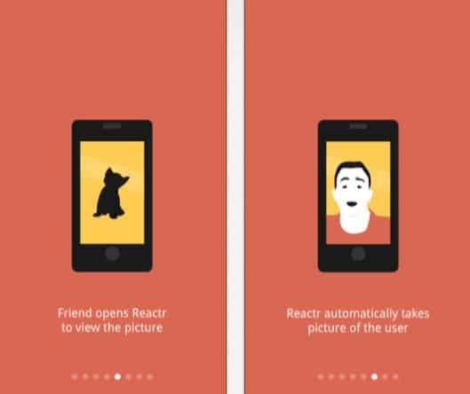 Reactr, l'app che ti manda la foto del destinatario in reazione alla tua foto 1 Reactr