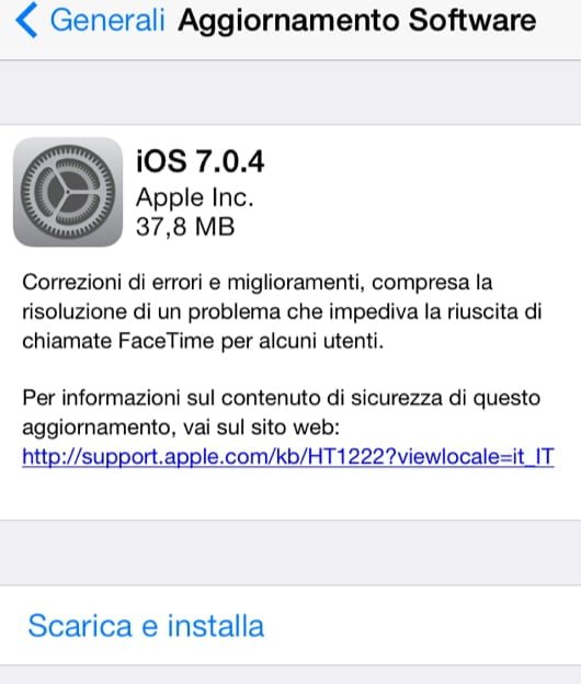 iOS 7.0.4