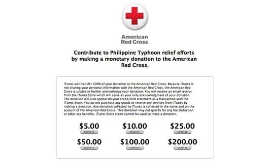 iTunes Store disastro Filippine