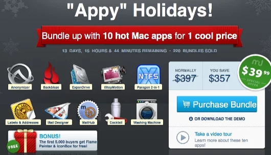 Appy Holidays: il pacchetto di 10 applicazioni per Mac per 39,99 $ 1 Appy Holidays bundle