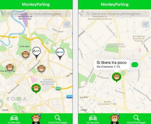 MonkeyParking, un'app per condividere i posti dei parcheggi privati 1 MonkeyParking