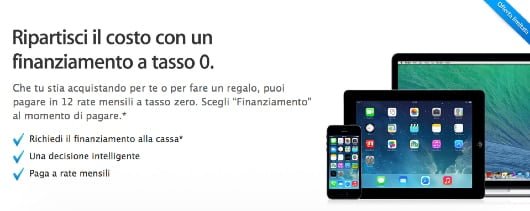 finanziamento tasso zero Apple