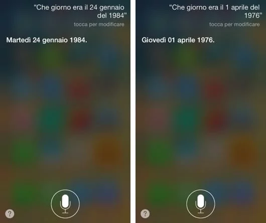 Siri giorno settimana