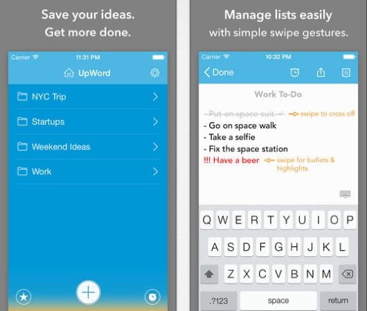 UpWord, l'app per iPhone per non dimenticare mai le idee 1 UpWord