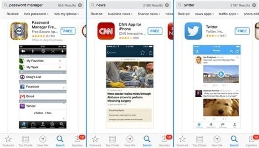 App Store parole correlate