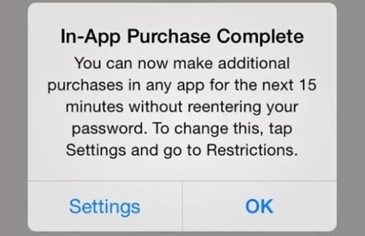 Nuovo avviso con il sistema In App in iOS 7.1 1 avviso In App iOS 9.1