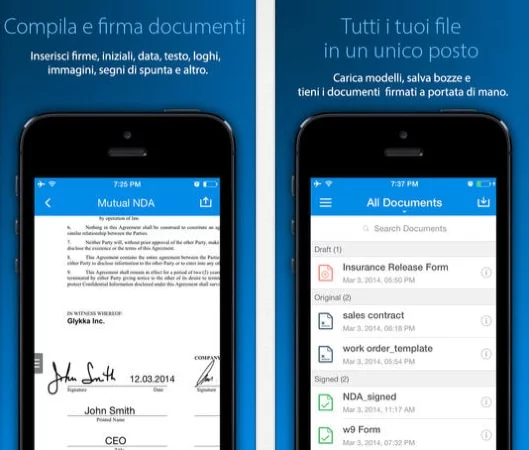 SignEasy, un'app per firmare documenti e PDF 1 SignEasy