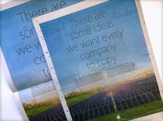 Ci sono alcune idee che ogni azienda dovrebbe copiarci 1 campagna ecologia Apple