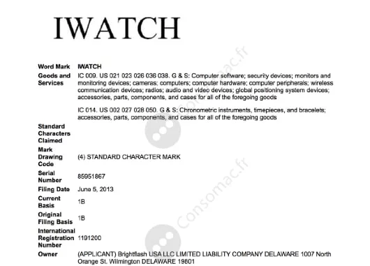 Apple registra il marchio iWatch in tutto il mondo, usando una società fittizia 1 marchio iWatch